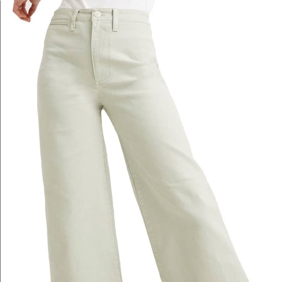 Madewell Pants - Madewell Emmett Wide Leg (mint green/sea haze)
